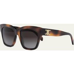 Celine Triomphe Square Acetate BLONDE HAVANA GRA