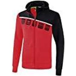 Erima 5-C Trainingsjacke mit Kapuze red/black/white