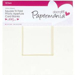 Papermania 300 gsm square tri fold window aperture card blanks and envelopes