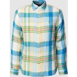 Tommy Hilfiger Linen Check Shirt, Spring Peach/Multi