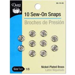 Dritz Sew-On Snaps Nickel size 1/0