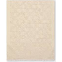 Moschino scarf women 30703m2599002 beige wool shawl stole foulard pashmina