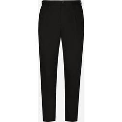 Dolce & Gabbana Stretch cotton pants with DG hardware