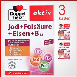 Doppelherz Jod + Folsäure + Eisen + B12 Tabletten