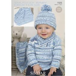 SIRDAR Snuggly Baby Jumper and Hat Knitting Pattern, 1926