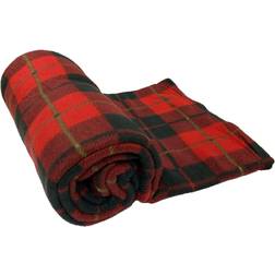Dreamscene Check Polar Fleece Blankets Red (150x120cm)