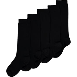 George for Good Cotton Rich Knee High Socks 5-pack - Black
