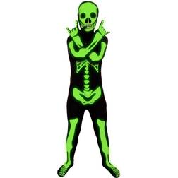 Child Glow Skeleton Costume Black/White