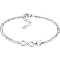 Elli by Julie & Grace Women Infinity Heart Bracelet 925 Silver 6.29-7.87