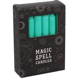 Something Different Gothic Homeware Pack of 12 Green Luck Spell Candle