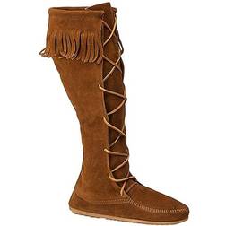 Minnetonka Front Lace Knee - Brown