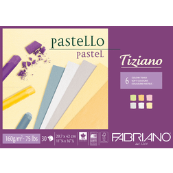 Fabriano Tiziano Pastel Paper Pad 6 Soft Colours A4 160g 30 sheets