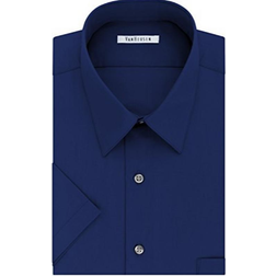 Van Heusen Men's Short Sleeve Dress Shirt - Persian Blue