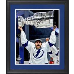 Steven Stamkos Tampa Bay Lightning Framed Autographed x 2020 Stanley Cup Champions Raising Cup Photograph