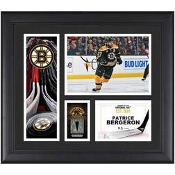 "Patrice Bergeron Boston Bruins Framed 15" x 17" Player Collage with Piece of Game-Used Puck"