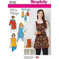 Simplicity 8152 misses' 1970's vintage Apron White