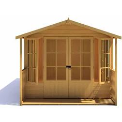 Shire Delmora 8 14 Shiplap Summerhouse with Veranda Wood (Building Area )