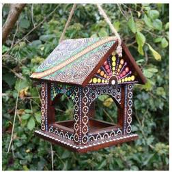 Wildlife World Artisan Bali Island Hand-Painted Bird Feeder