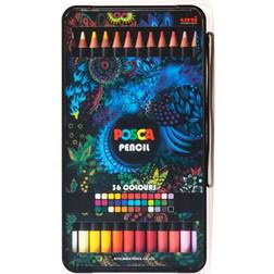 Uni Posca Oil Based Pencils Metal Box 36-pack