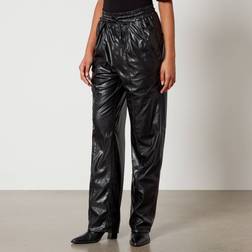 Isabel Marant Étoile Black Brina Faux-Leather Trousers 01Bk Black FR