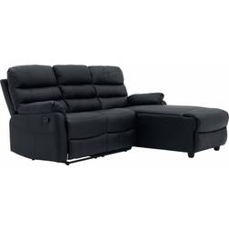 Left Hand Chaise and Recliner Sofa 206cm 3 Seater