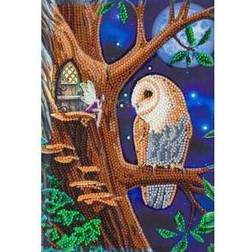 Crystal Owl and Fairy Tree CANJ-1 Framed Art