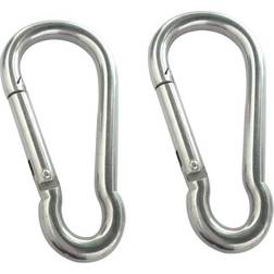 The Home Fusion Company Set Of 2 M4 x 40mm BZP Steel Snap Hooks