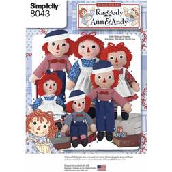 Simplicity Raggedy Dolls Sewing Pattern 8043