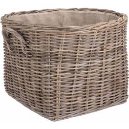 Grand Rattan Hessian Lined Log Basket