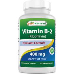 Best Naturals Vitamin b2 riboflavin 400mg migraine relief veggie 120