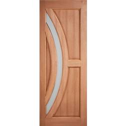 LPD W Hardwood Harrow Frosted External Door L (x)