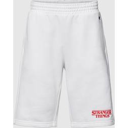 Champion Unisex X Stranger Things Pantaloncini Bermuda Bermudas, Weiß