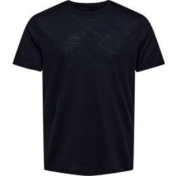 Panos Emporio PE Wool Short Sleve TOP Dark Navy Mand Kortærmede T-shirts hos Magasin 043a