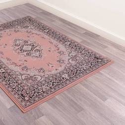 Lord of Rugs Traditional Poly Lancashire Oriental Hallway Pink