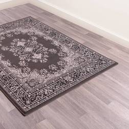 Lord of Rugs Traditional Poly Lancashire Oriental Circle Grey