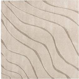 Safavieh Florida Shag White, Beige 200.7x200.7cm