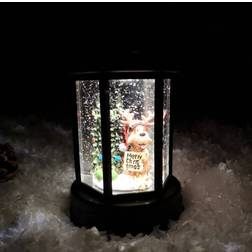 Samuel Alexander 18cm Snowtime Operated Christmas Glitter Spinner Lantern