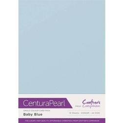 Crafter's Companion centura pearl 10pk pearlescent a4 card stock baby blue