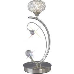 Inspired Lighting Cara 1-Bulb Satin Nickel/Crystal Table Lamp