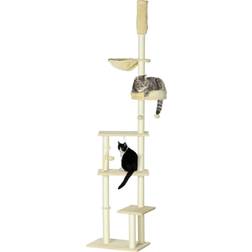 Pawhut to Ceiling Climbing Cat Tree Tower, 230-250cm