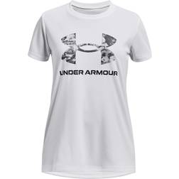 Under Armour Girl's Tech Big Logo Short Sleeve T-shirt - White/Black