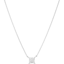 Sif Jakobs Ellera Quadrato Necklace - Silver/Transparent