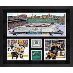 Pittsburgh Penguins vs. Boston Bruins 2023 Winter Classic Framed 20'' x 24'' 3-Photograph Collage with Game-Used Ice Limited Edition of 500