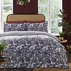 Laurence Llewelyn-Bowen Heart of The Cotton Sateen 200 Thread Count Duvet Cover Black