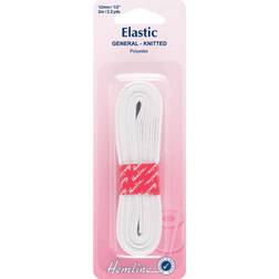 Hemline White Elastic 12x2m