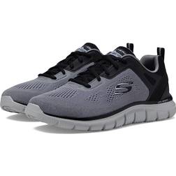 Skechers Track Broader Gray/Black Men's Shoes Gray