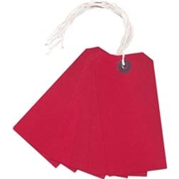 Strung Tag 120x60mm Red Pack 1000 KF01627