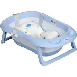 Foldable Baby Bathtub with Non-Slip Support Legs Blue