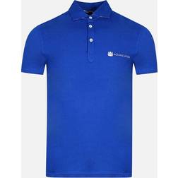 Aquascutum Aldis Crest Block Logo Blue Polo Shirt