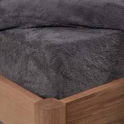 Brentfords Teddy Fleece Fitted Bed Sheet Black